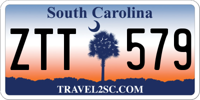 SC license plate ZTT579