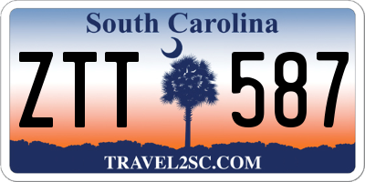 SC license plate ZTT587