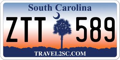 SC license plate ZTT589