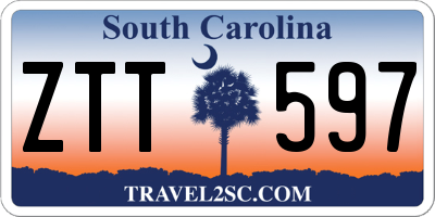 SC license plate ZTT597