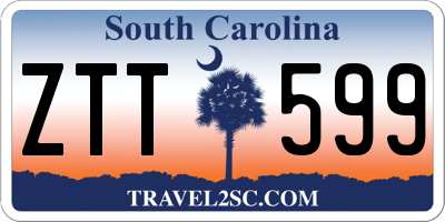 SC license plate ZTT599