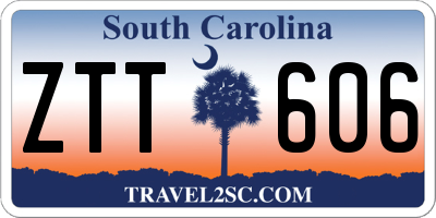 SC license plate ZTT606