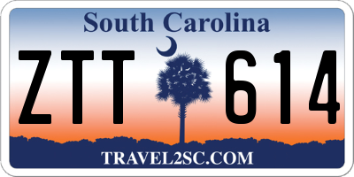 SC license plate ZTT614