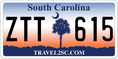 SC license plate ZTT615