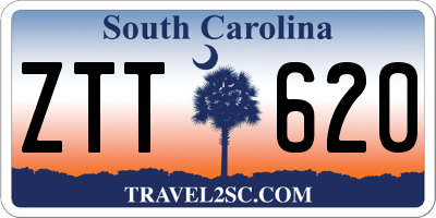 SC license plate ZTT620