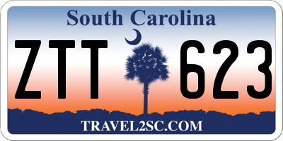 SC license plate ZTT623