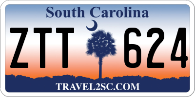 SC license plate ZTT624