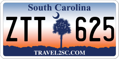 SC license plate ZTT625