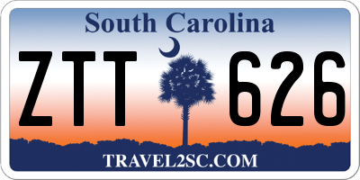 SC license plate ZTT626