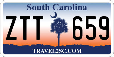 SC license plate ZTT659