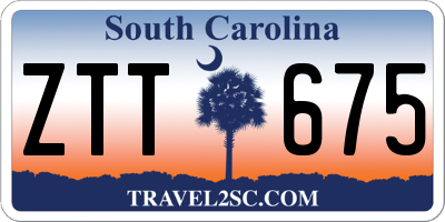SC license plate ZTT675