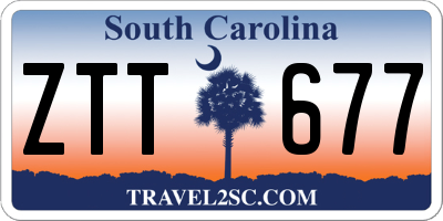 SC license plate ZTT677