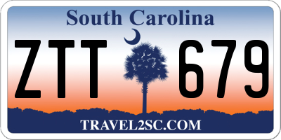 SC license plate ZTT679