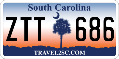 SC license plate ZTT686
