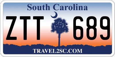 SC license plate ZTT689