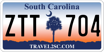 SC license plate ZTT704