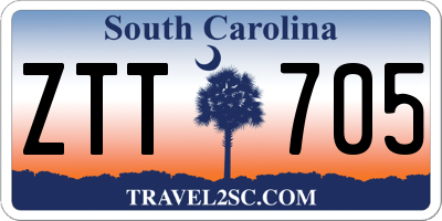 SC license plate ZTT705