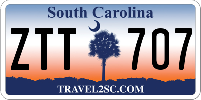 SC license plate ZTT707
