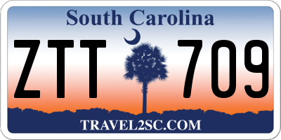 SC license plate ZTT709