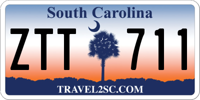 SC license plate ZTT711