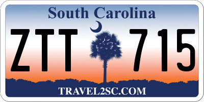 SC license plate ZTT715