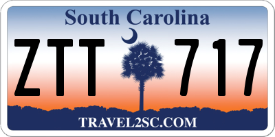 SC license plate ZTT717