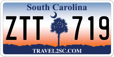 SC license plate ZTT719
