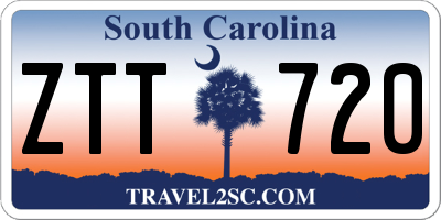 SC license plate ZTT720
