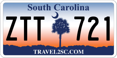 SC license plate ZTT721