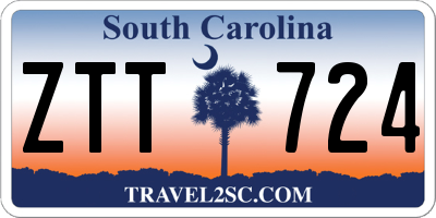 SC license plate ZTT724