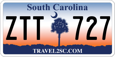 SC license plate ZTT727