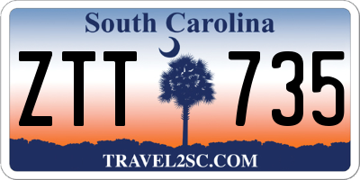 SC license plate ZTT735