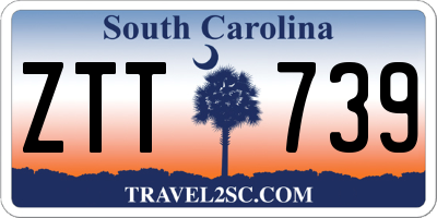 SC license plate ZTT739