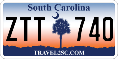 SC license plate ZTT740