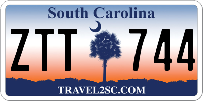SC license plate ZTT744
