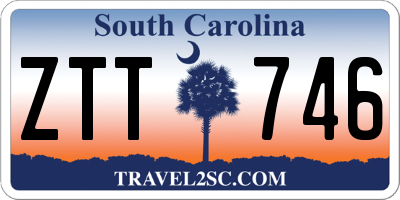 SC license plate ZTT746