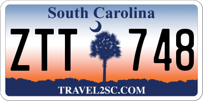 SC license plate ZTT748