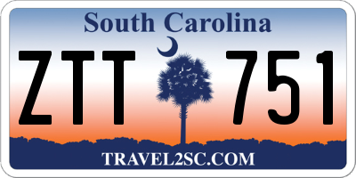 SC license plate ZTT751