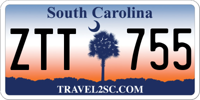 SC license plate ZTT755