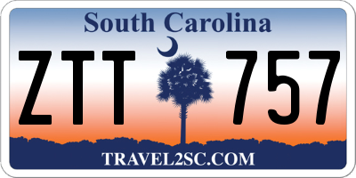 SC license plate ZTT757