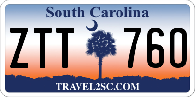 SC license plate ZTT760