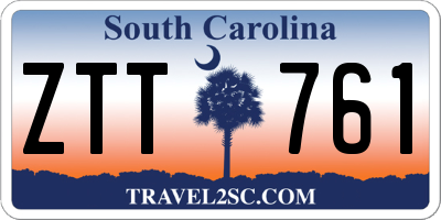 SC license plate ZTT761