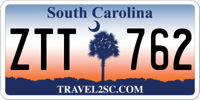 SC license plate ZTT762