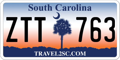 SC license plate ZTT763