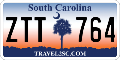 SC license plate ZTT764