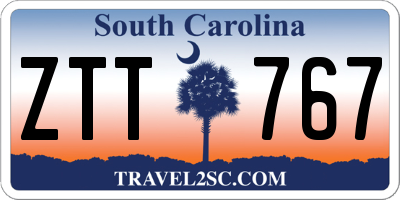 SC license plate ZTT767