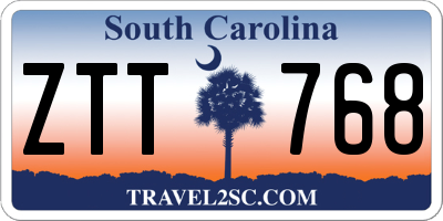SC license plate ZTT768
