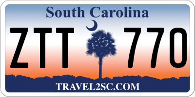 SC license plate ZTT770