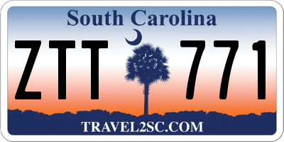 SC license plate ZTT771