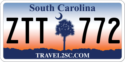 SC license plate ZTT772